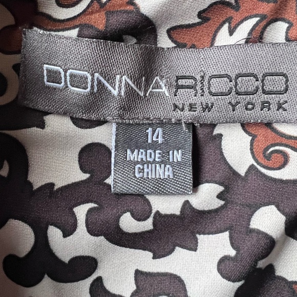 Donna Ricco Black Studded Mini Dress Size 14 - Picture 6 of 6